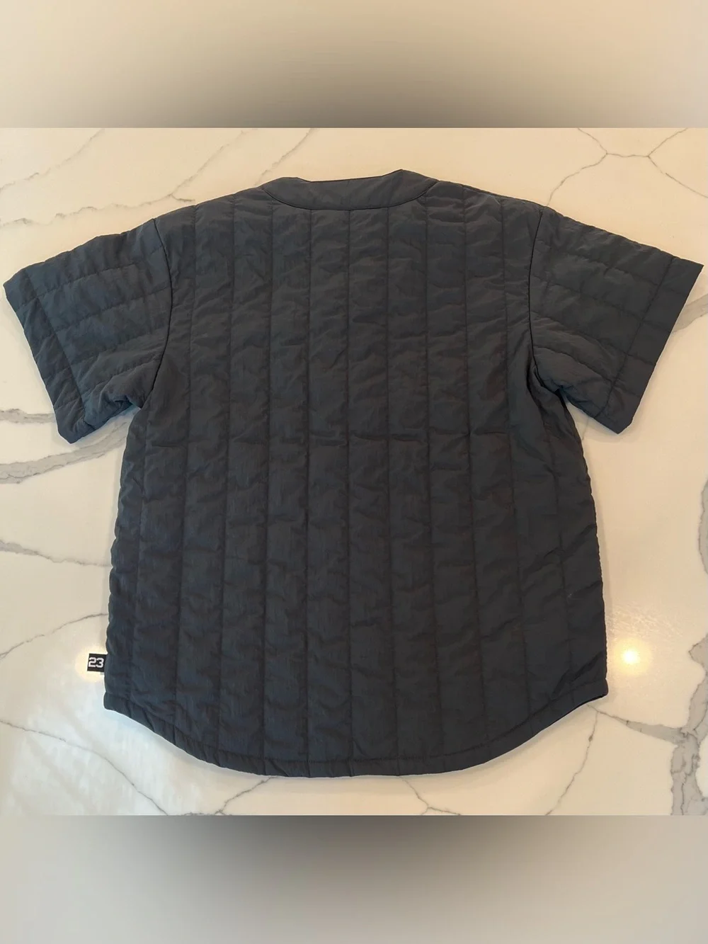 NWT Jordan Flight Quilted snap baseball jersey Jacket in Black